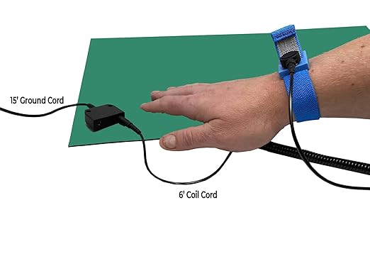 RubberStat Dual Layer ESD Compliant Workstation Rubber Table Mat Kit, Cell - Image 6