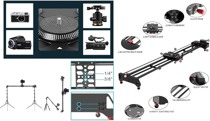GVM Motorized Camera Slider, Support Video Mode, Time Lapse Photography - Image 4