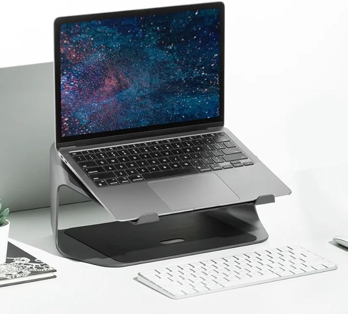 NUMIN Facet Laptop Station Graphite | Laptop Tabletop Stand Tall Height - Image 3