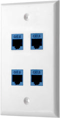Cat6 Keystone Ethernet Wall Plate Female to Female by POKIVIR