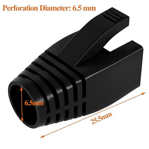 100Pack RJ45 Boot Cover, Cat5 Cat6 Cat6A Ethernet Network Cable Strain Relief - Image 2