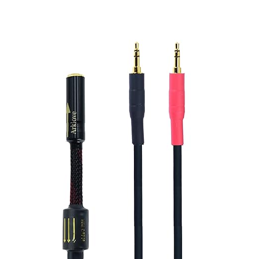 Arklove 2ft Shielded 1/8" aux Input 3.5mm Female to 2X 3.5 Output Splitter by Arklove