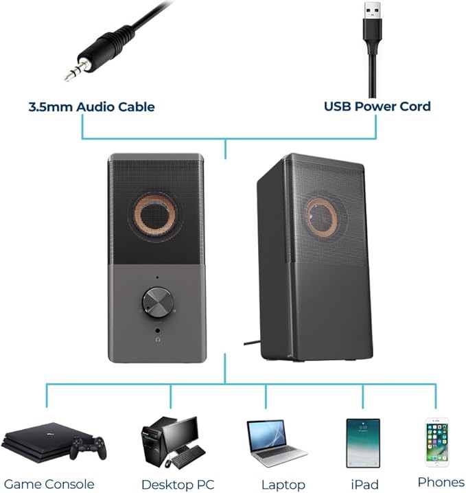ROSON Computer Speaker, Compact Size Speaker - Image 7