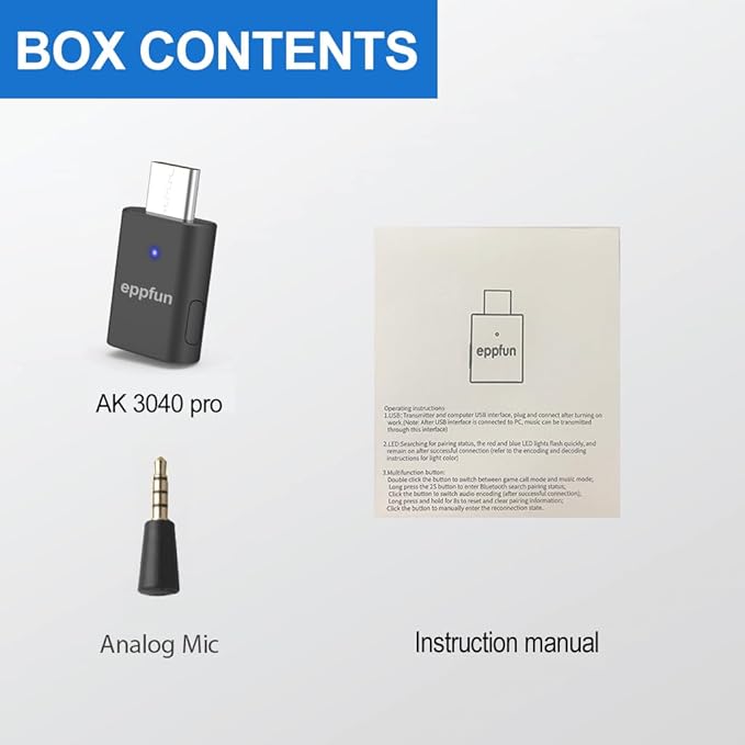 USB C Bluetooth Adapter for ps5/PS4, Dual Connection Wireless Audio Adapter Low - Image 8