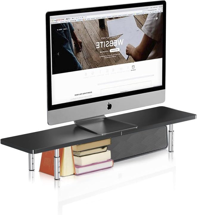 suptek Dual Monitor Stand Riser, Large Monitor Laptop Stand Riser 3 Adjustable - Image 7