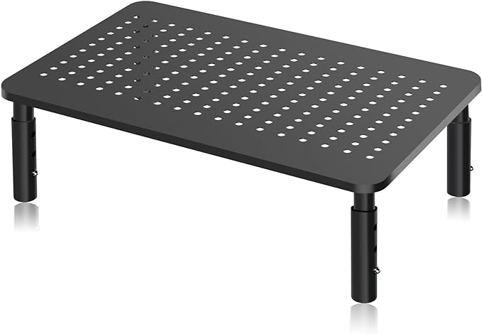 Bracwiser Monitor Stand Riser, Metal Computer Stand, 3 Height Adjustable Screen by Bracwiser