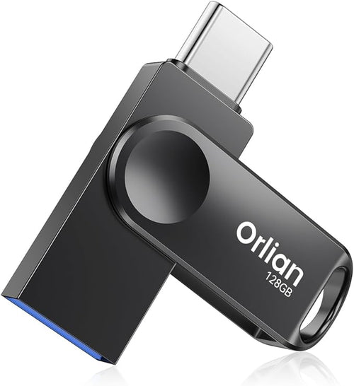 128GB Dual USB Type C +A Flash Drive 2-in-1 OTG USB 3.0 Thumb Drive Metal UDP by Orlian