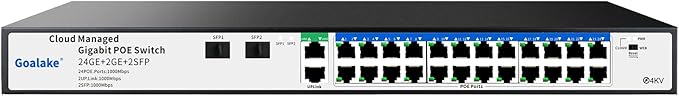 Poe Switch, 24 Ports Gigabit PoE Switch, Managed Gigabit Ethernet Switch by Goalake