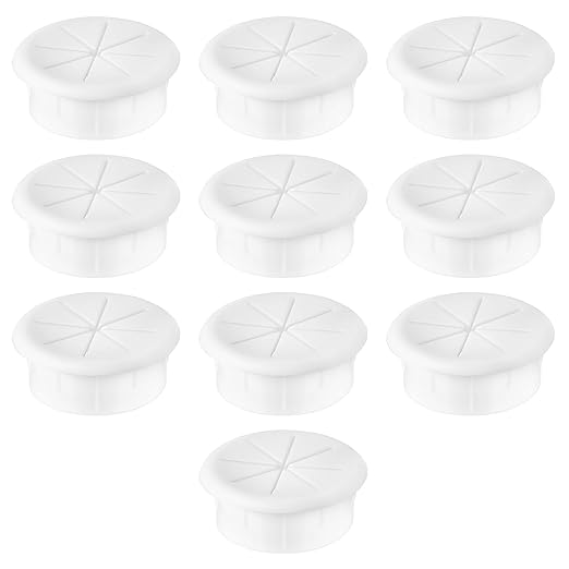 2" White Desk Grommet, JTemgle Flexible Cable Grommet Rubber Cable Hole Cover by JTemgle