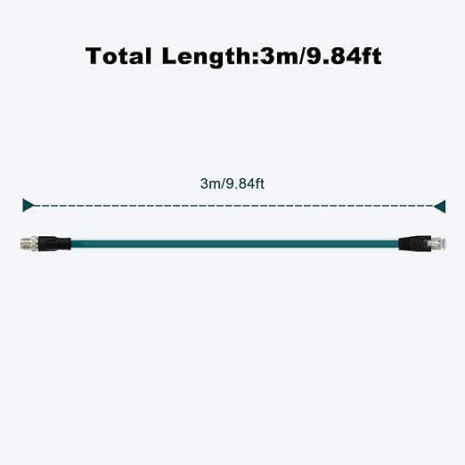 Alvin's Cables M12 8 Pin Male to RJ45 Shielded Ethernet Cable M12 X Coded 8 - Image 8