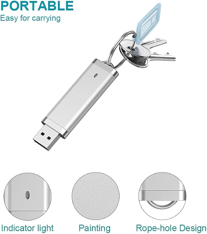 KEXIN 16 GB Flash Drive 10 Pack 16GB Thumb Drive Multipack Silver Jump Drives - Image 7