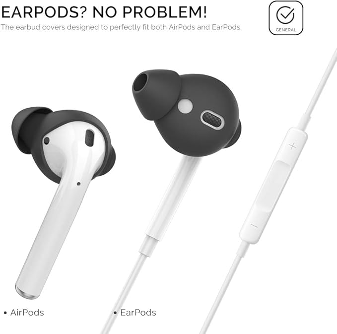 AhaStyle 4 Pairs AirPods Ear Tips Silicone Earbuds Cover Compatible - Image 6
