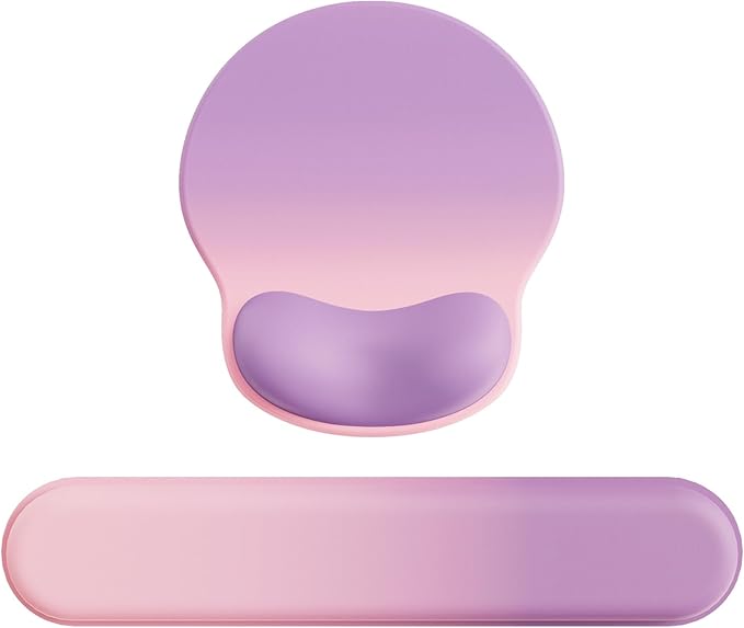 Ergonomic Mouse Pad Wrist Support Set, Memory Foam Keyboard Wrist Rest Set by Laborio