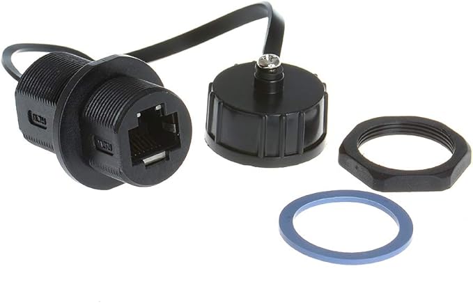 Panel Mounting Shielded RJ45 Waterproof Cat5/5e/6 8P8C Connector Ethernet LAN - Image 2