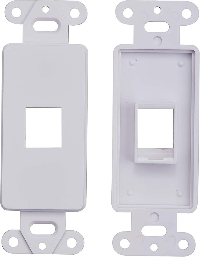 10 Pack Keystone Wall Plate 1 Port, Cat6 Cat5, Home & Office Installations - Image 5