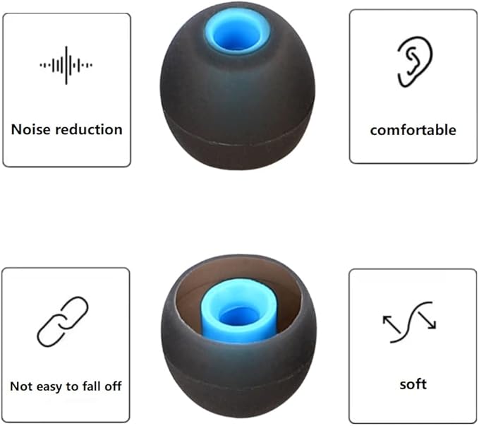 Earbuds Replacement Tips Silicone Earbud Tips Ear Gels Fit - Image 4