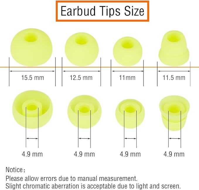 4 Pairs Silicone Replacement Earbud Tips Earbud Cap Compatible - Image 2