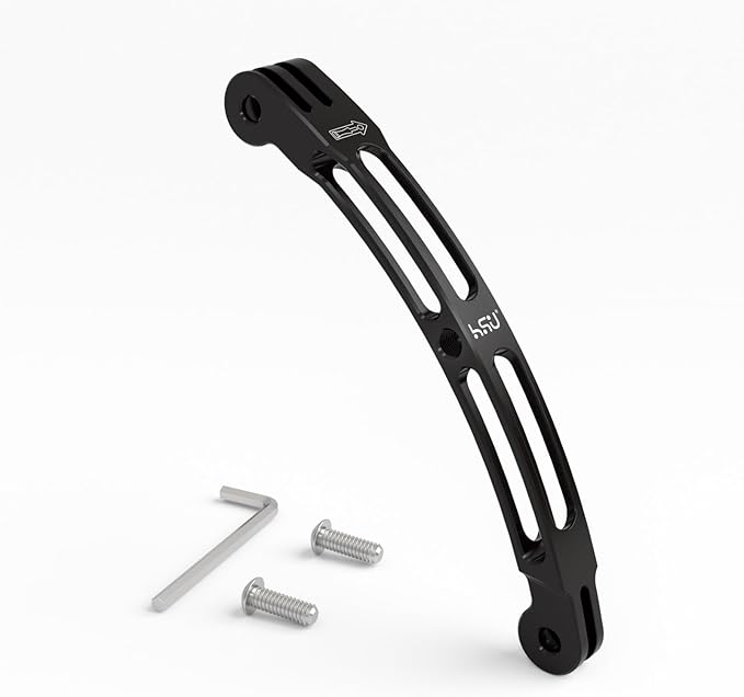 HSU Aluminum Alloy Curved Extension Arm Metal Pole Mount Helmet Stick Extension by HSU