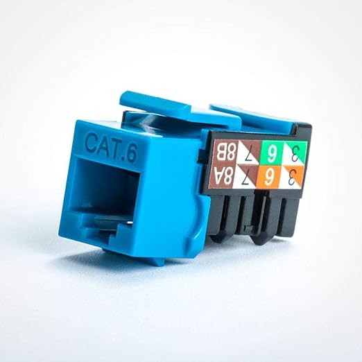 Vertical Cable Cat6 90 Degree Keystone Jack – Easily Snaps into Housing or Wall by VerticalCable