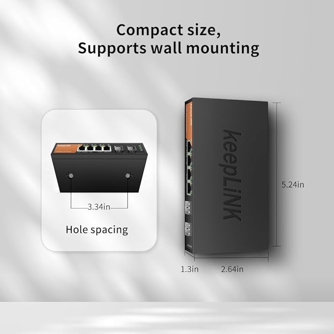 6-Port 2.5G Switch Unmanaged, 4 x 2.5GBASE-T Ports & 2 x 10GBASE-T SFP Slots - Image 6