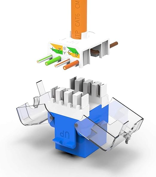 AMPCOM CAT6 Keystone Jack Tool-Less RJ45 UTP, No Punch-Down Tool Required - Image 6