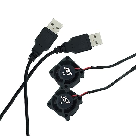 DEVMO 2pcs USB 5V DC Fan 2510 Small 2 pin Cooling Cooler Computer 25mm X 10mm by DEVMO