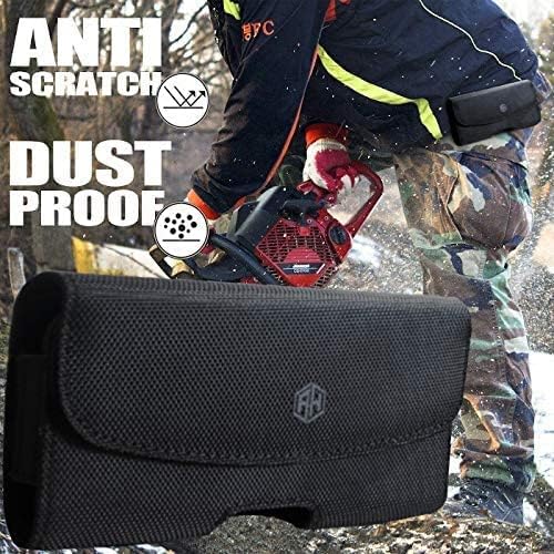 Premium Men Canvas Cell Phone Hip Carrier Clip Holster - Image 5