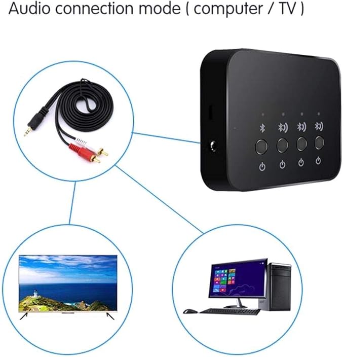 Bluetooth 4.0 Audio Sharer Audio Adapter 3.5mm Wired Stereo Music Sharing - Image 2