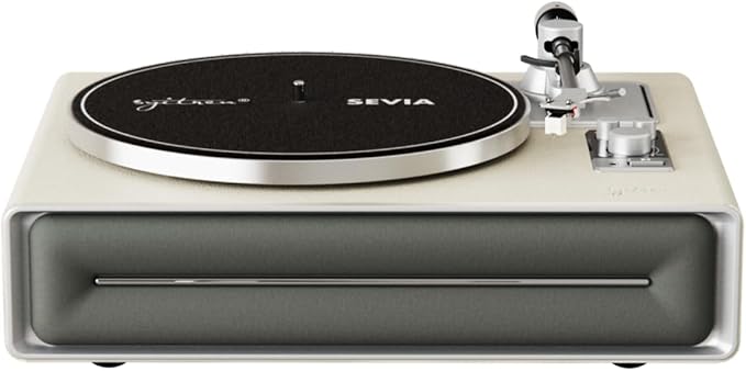 SEVIA Record Player Vintage Turntable - Image 2