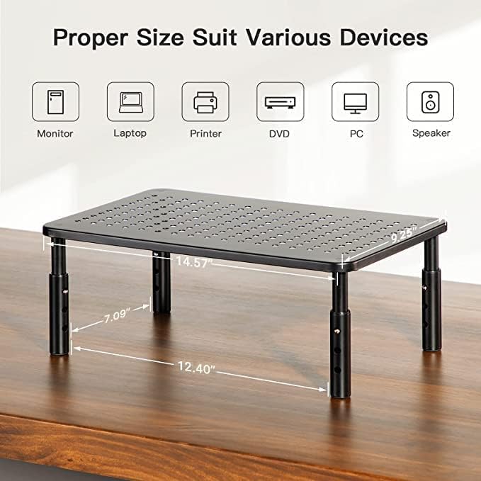 HUANUO Monitor Stand, Monitor Stand Riser 3 Height Adjustable, Monitor Riser - Image 6