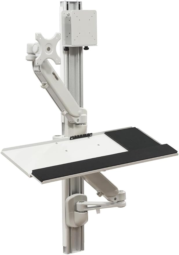 Displays2go Wall Mounted Computer Station, Monitor Mount, CPU Holder, by Displays2go