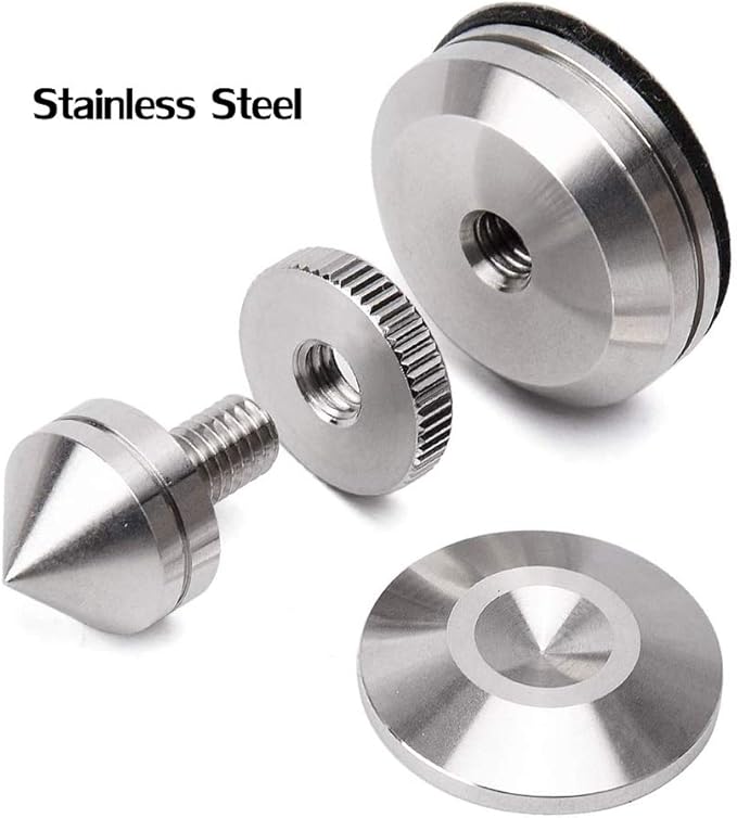 4 Sets Speaker Isolation Stand Feet, Stainless Steel Speaker Base Pads - Image 4