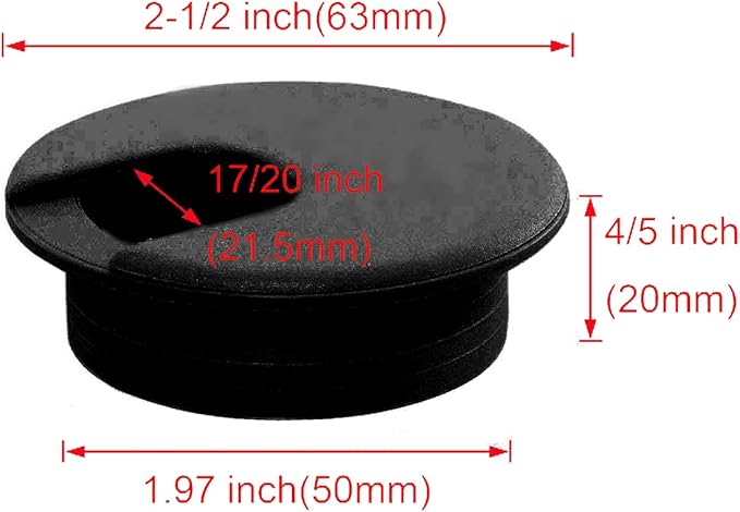 2pcs 2 Inch Desk Wire Cord Cable Grommets Hole Cover - Image 2