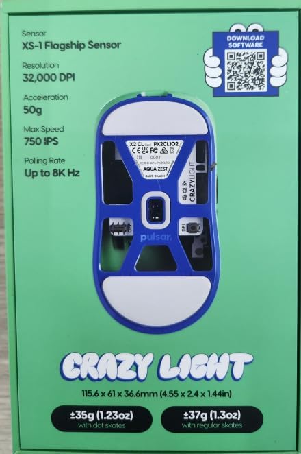 Pulsar Gaming Gears X2 Crazylight Wireless Gaming Mouse, Ultra Lightweight 1.23 - Image 12