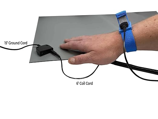 RubberStat Dual Layer ESD Compliant Workstation Rubber Table Mat Kit, Cell - Image 6