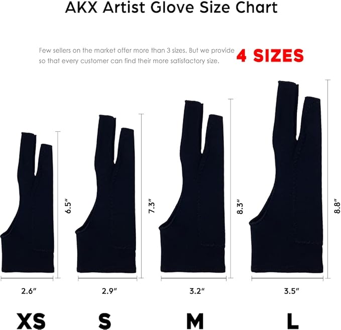 AKX Artist Glove -Palm Rejection Drawing Glove - Image 6