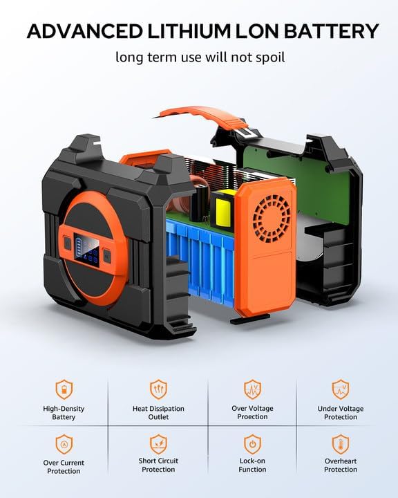 Portable Power Station Bank 300W Rated, 220Wh Solar Powered Power Bank - Image 7
