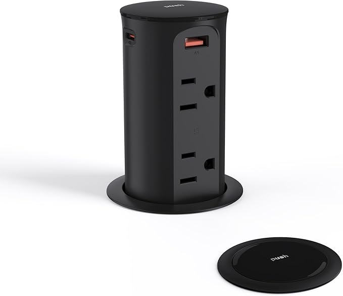 Pop up Outlet for Countertop, 65W USB C Fast Charging Port, 2.5-inch Hole by Jgstkcity