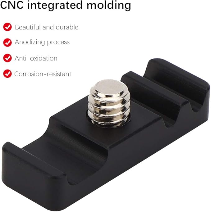 Camera Cage Cable Clamp, CNC Integrated Mounting Clamp, 1/4" Universal Portable - Image 3