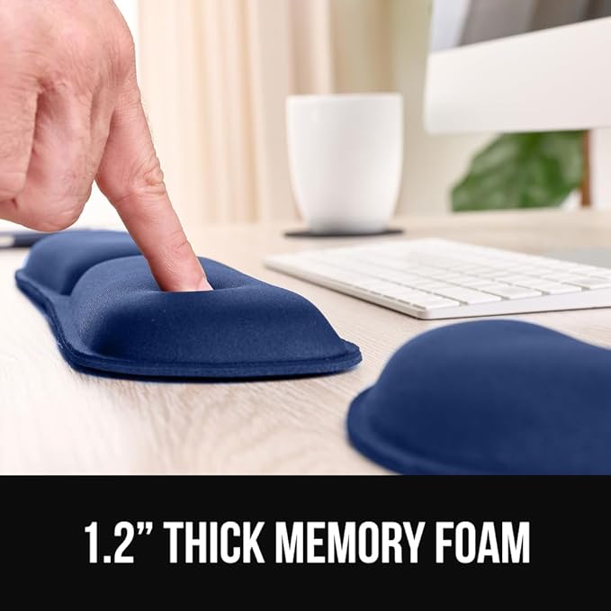 GORILLA GRIP Silky Gel Memory Foam Keyboard Wrist Rest and Mouse Pad - Image 3