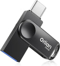 256GB USB-C & USB-A Dual Flash Drive, Waterproof, Slim Thumb Drive, OTG by Orlian