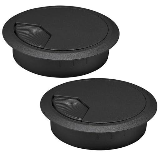2 Pcs Desk Grommet 2-3/8" / 60 mm, Desk Cord Hole Cover, Cable Grommet ABS by EASYEAH
