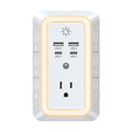 Multi Plug Outlet, USB Wall Charger, Surge Protector, 7 Outlet Extender by Tuilock