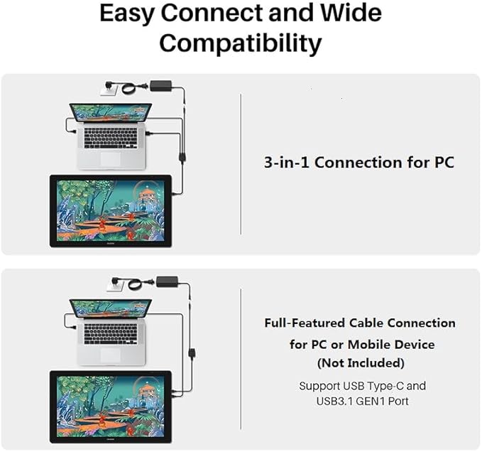 HUION Kamvas 24 QHD Drawing Tablet - Image 6