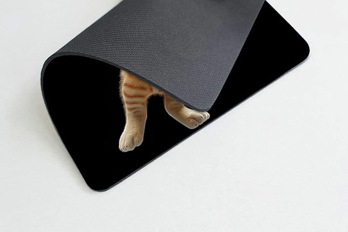 Square Mouse Pad Playful Orange Kitten Basketball on Fire-1, Gaming Mouse Pads - Image 4