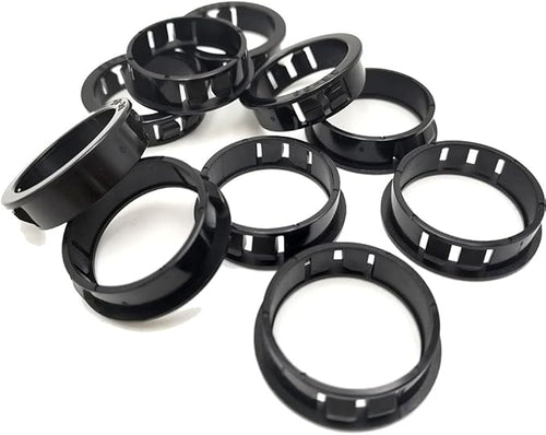 1-1/2" Black Snap-in Knockout Insulating Bushing Grommets, Plastic Cable Hole by EASYEAH