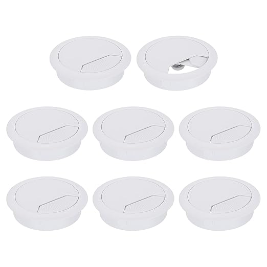 uxcell 8 Pcs 60mm Desk Grommet, Plastic Cable Hole Cover, Wire Cord Cable by uxcell