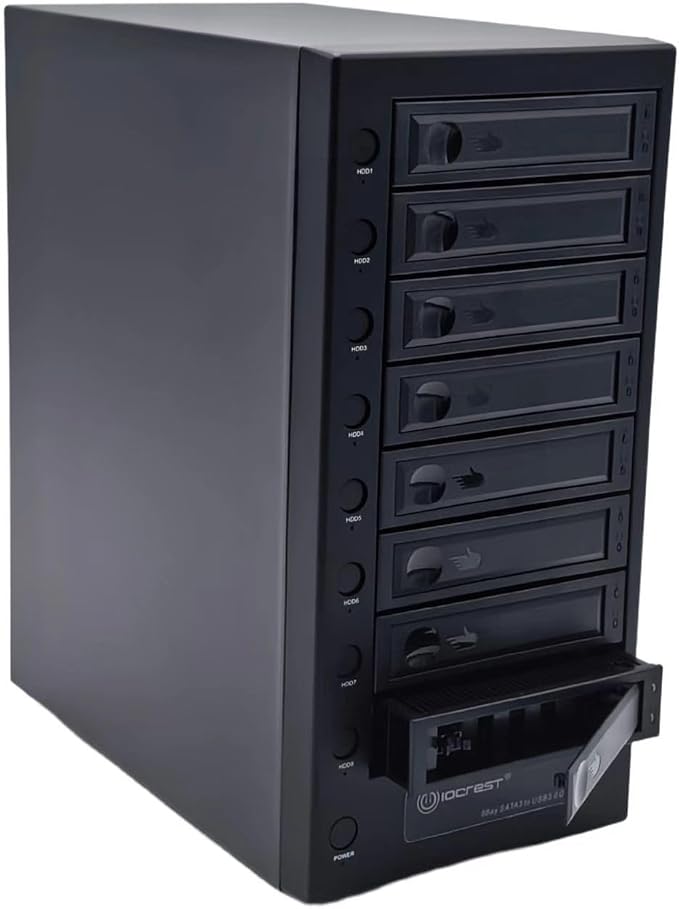 USB 4.0 Type-C 8 Bay 2.5 Inch and 3.5 Inch SATA Hard Drive External Hard Drive - Image 3