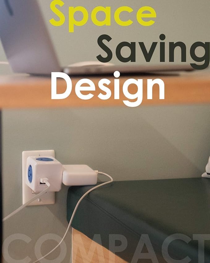USB Wall Plug, Allocacoc PowerCube |Original|, 4 Outlets and 2 USB Ports - Image 6