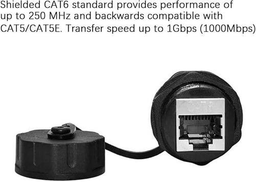 10PCS Panel Mounting Shielded CAT6 RJ45 Waterproof Connector Cat5/5e/6 8P8C - Image 2
